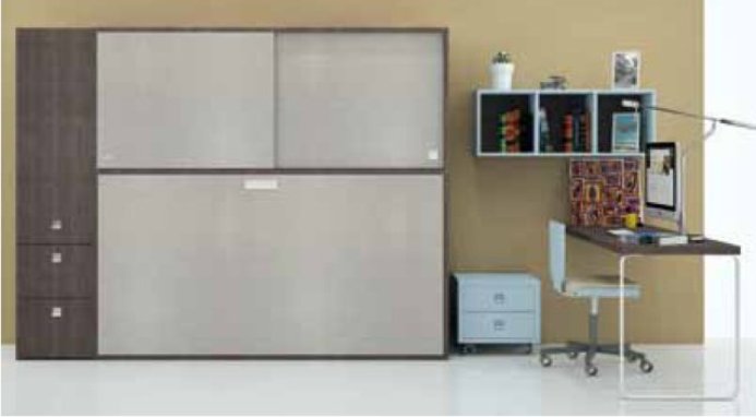 mobile letto singolo con armadio