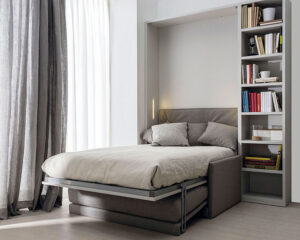 letto a scomparsa con divano piazza e mezza